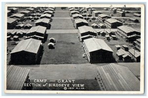 Rockford Illinois IL Postcard Camp Grant Section Birdseye View c1940's Vintage