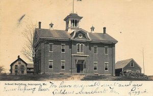 Searsport ME School Building 1906 Real Photo Postcard