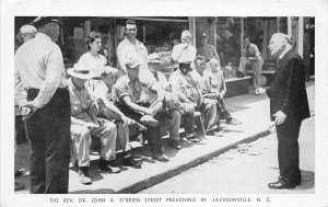 J30/ Jacksonville North Carolina Postcard? c1952 Rev. John Obrien Preacher 232