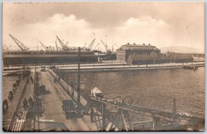 Gotenborg Frihamnen Göteborg Sweden Shipyard Land Real Photo Postcard