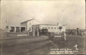 Agua Prieta Son Mexico Arizona US Border Check Real Photo Postcard