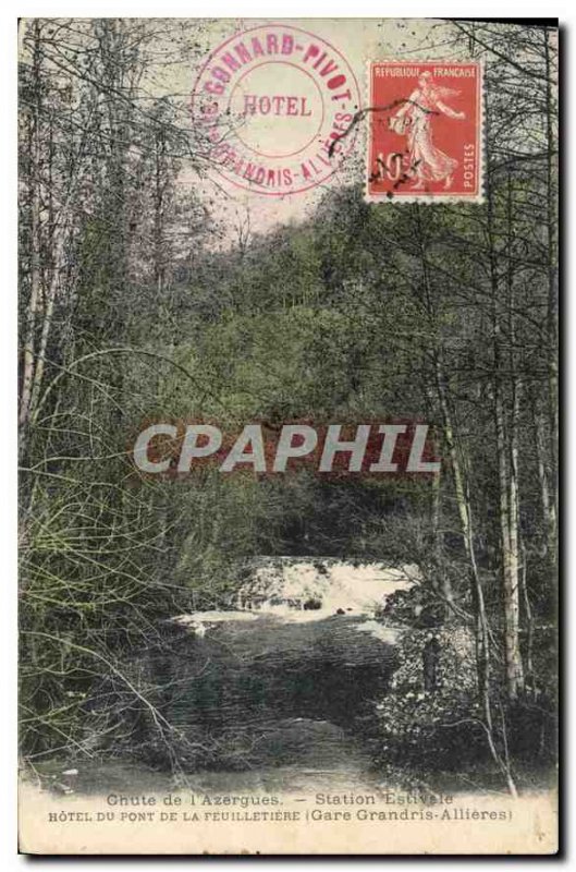 Old Postcard Fall of Summer Station Azergues