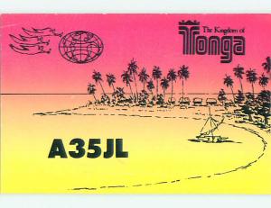 1981 vintage QSL CB HAM RADIO CARD Nuku'Alofa TONGA s0393