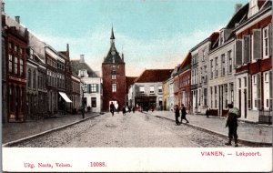 Netherlands Vianen Lekpoort Vintage Postcard C159