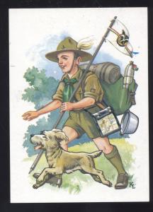 BOY SCOUTS SCOUT GRAFIKA KEKESI LASZIO CZERKESZJELENER SCOUTING OLD POSTCARD