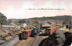 Everett Pennsylvania Train Station Vintage Postcard AA7595