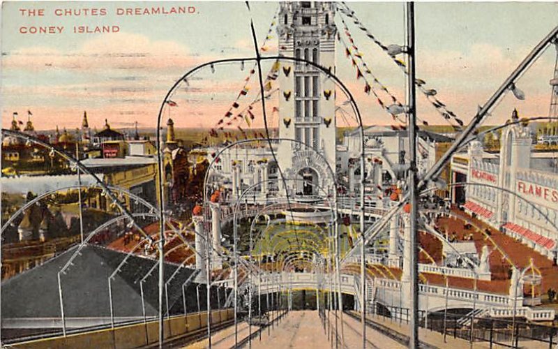 The Chutes, Dreamland Coney Island, NY, USA Amusement Park 1911 