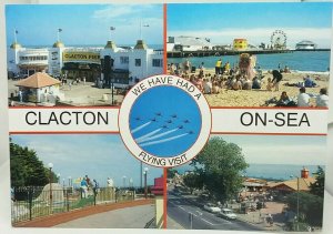 Vintage Multiview Postcard Clacton on Sea Red Arrows Airshow Pier Crazy Golf