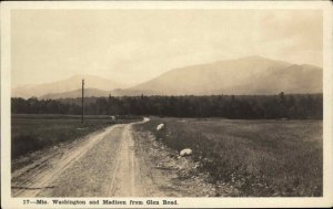 SHOREY 17 Mts. Washington & Madison From Glen Road Real Photo Postcard