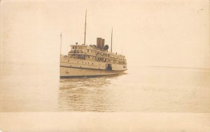 RPPC City of Rockland, Boston, MA Bangor, ME Eastern Steamship Co 1900s Postcard