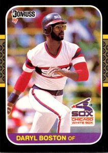 1987 DONRUSS Baseball Card Daryl Boston OF Chicago White Sox sun0570