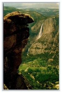 Overhanging Rock Yosemite Vally California CA UNP Chrome Postcard S7