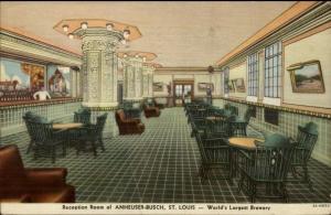 Anheuser Busch Budweiser Beer Reception Room Old Postcard #3