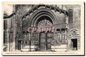 Postcard Ancient Arles Facade of the Cathedrale Saint Trophime most beautiful...