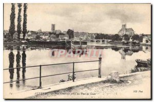 Old Postcard Auxerre general view taken from the bridge of Gien