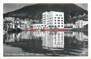 AK, Ketchikan, Alaska, RPPC, Federal Building, Post Office, Schallerer No S-163