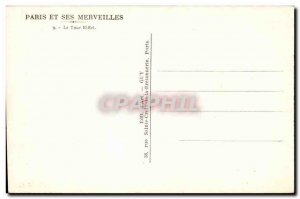 Old Postcard Paris Eiffel Tower