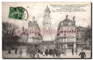 Old Postcard Troyes Aube Children of the Dawn Monument