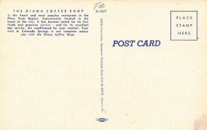 LP61 Diana Coffee Shop Colorado Springs CO Postcard 
