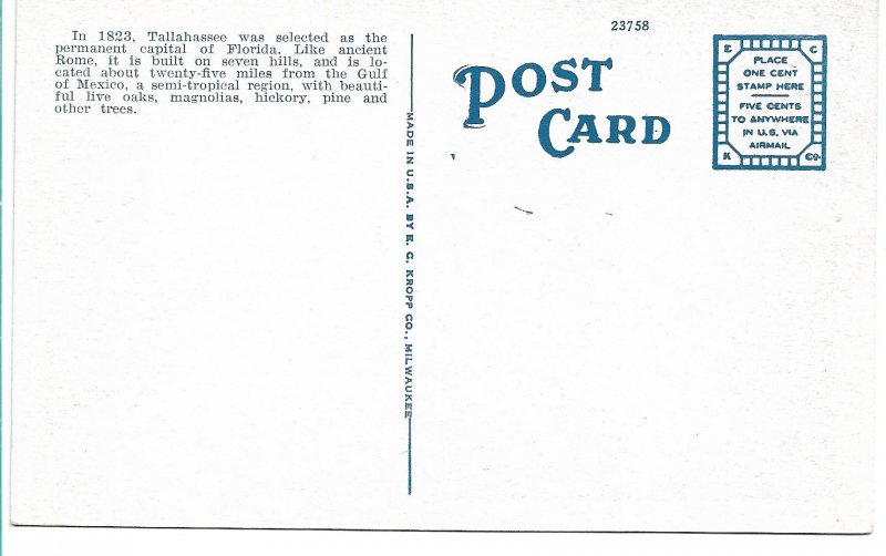 Tallahassee, FL - Florida State Capitol