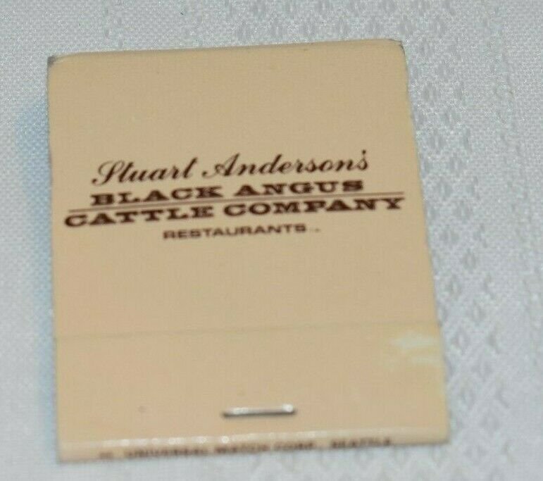 Stuart Anderson's Black Angus Cattle Company 20 Strike Matchbook