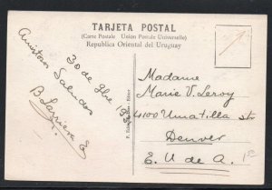 colour PC Boats Montevideo, Uruguay 1931 no stamp