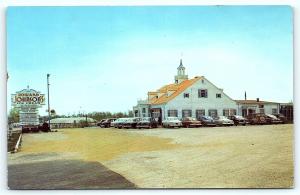 Postcard NJ Neptune Asbury Park Circle 1950's Howard Johnsons Old Cars Rt 35 R06