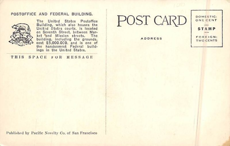 Post Office and Federal Building San Francisco CA