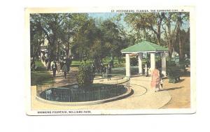 People Walking, Drink Fountain, Williams Park St Petersburg Florida