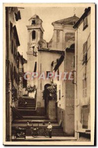 Old Postcard Villefranche Sur Mer La Rue L & # 39Eglise Ice Dealer