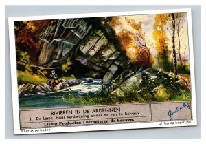 Vintage Liebig Dutch Trade Card - Complete Set of 6 - Rivers of the Ardennes