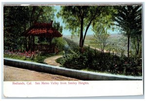 San Mateo Valley From Smiley Heights Redlands California CA Vintage Postcard