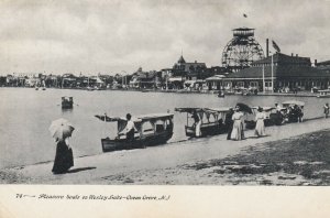 OCEAN GROVE , New Jersey , 1901-07 ; Pleasure boats on Wesley Lake