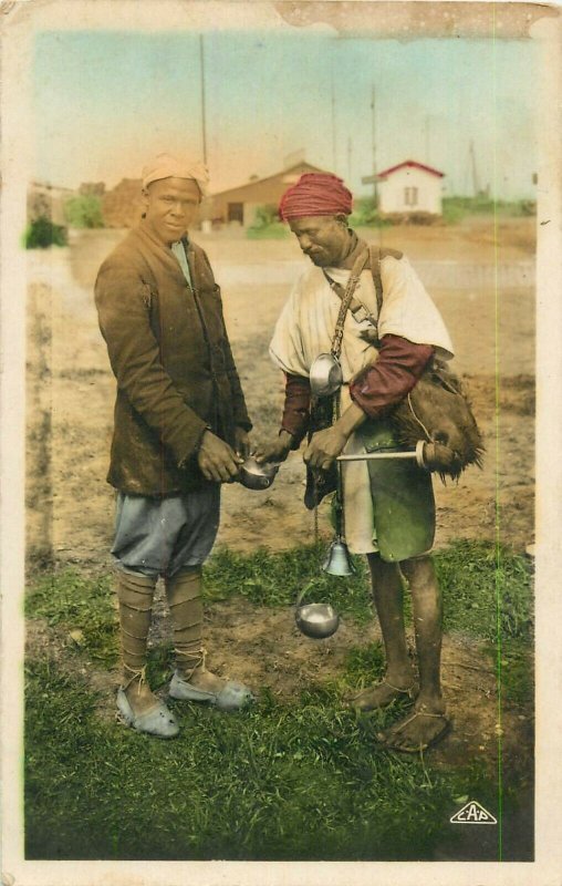 Moroccan water carrier ethnic life photo postcard Morocco