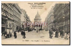 Paris Old Postcard - Sufflot Street - The Pantheon