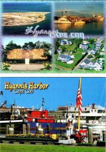 2~4X6 Postcards HYANNIS, MA Massachusetts BIRD'S EYE VIEW & HARBOR~Baxter's Fish