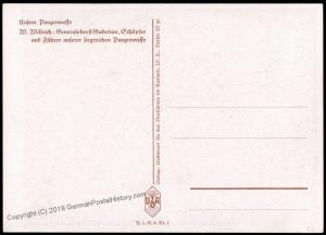 3rd Reich Germany Willrich Generaloberst Guderian VDA Propaganda Card 68069