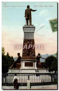 Postcard Old Brigham Young Monument & # 39s Salt Lake City Utah