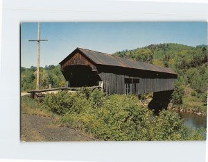 Postcard Old Covered Bridge Chester Vermont USA