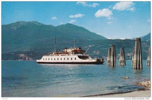 Ferry M.V. Anscomb , Kootenay Lake , B.C. , Canada , 50-60s