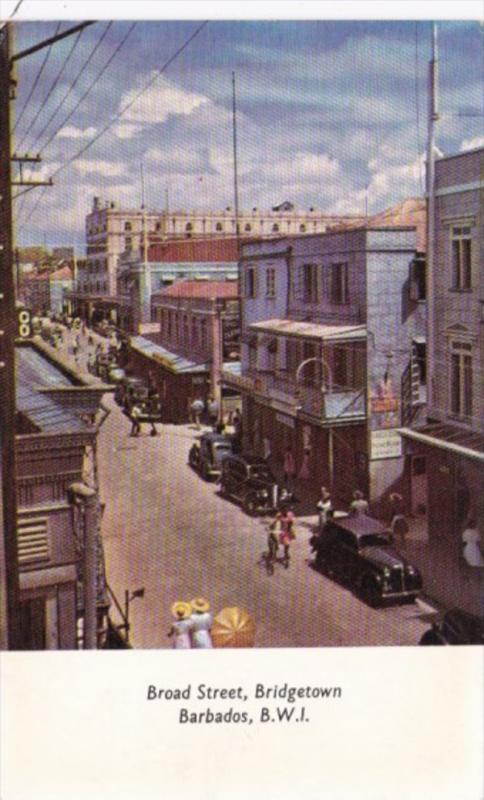 Barbados Bridgetown Broad Street Scene 1952