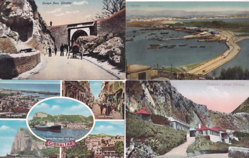 Gibraltar Governors Cottage Europe Pass Neutral Ground 4x Postcard s