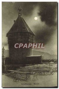 Old Postcard Moon Schaffhausen Munoth