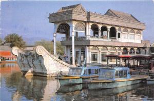 BR28171 Marble boat ship bateaux china