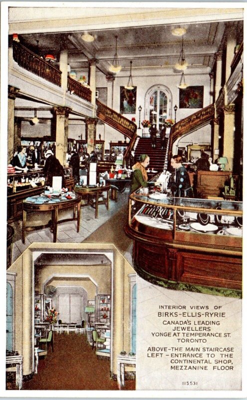 1920s Birks-Ellis-Ryrie Jewelers Toronto Ontario Canada Postcard