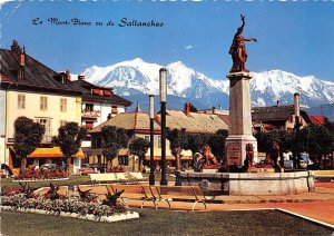US39 postcard Sallanches Haute Savoie Place Charles Albert Massif Mt Blanc 1969