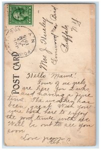 1915 City Of Buffalo Leaving Point Steamer Ship Chautauqua New York NY Postcard