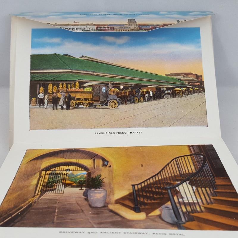Romantic New Orleans - Vintage Fold-out Postcard