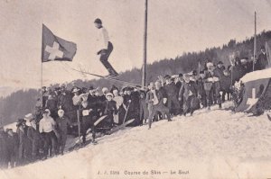 Antique Switzerland Ski Jump Contest 1910 Postcard