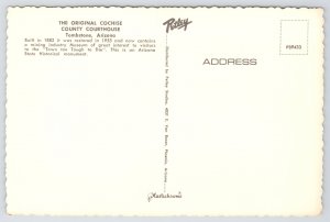 Tombstone Arizona~The Original Cochise County Courthouse~Continental Postcard